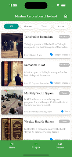 MAI Prayers (Tallaght Mosque) Screen 2