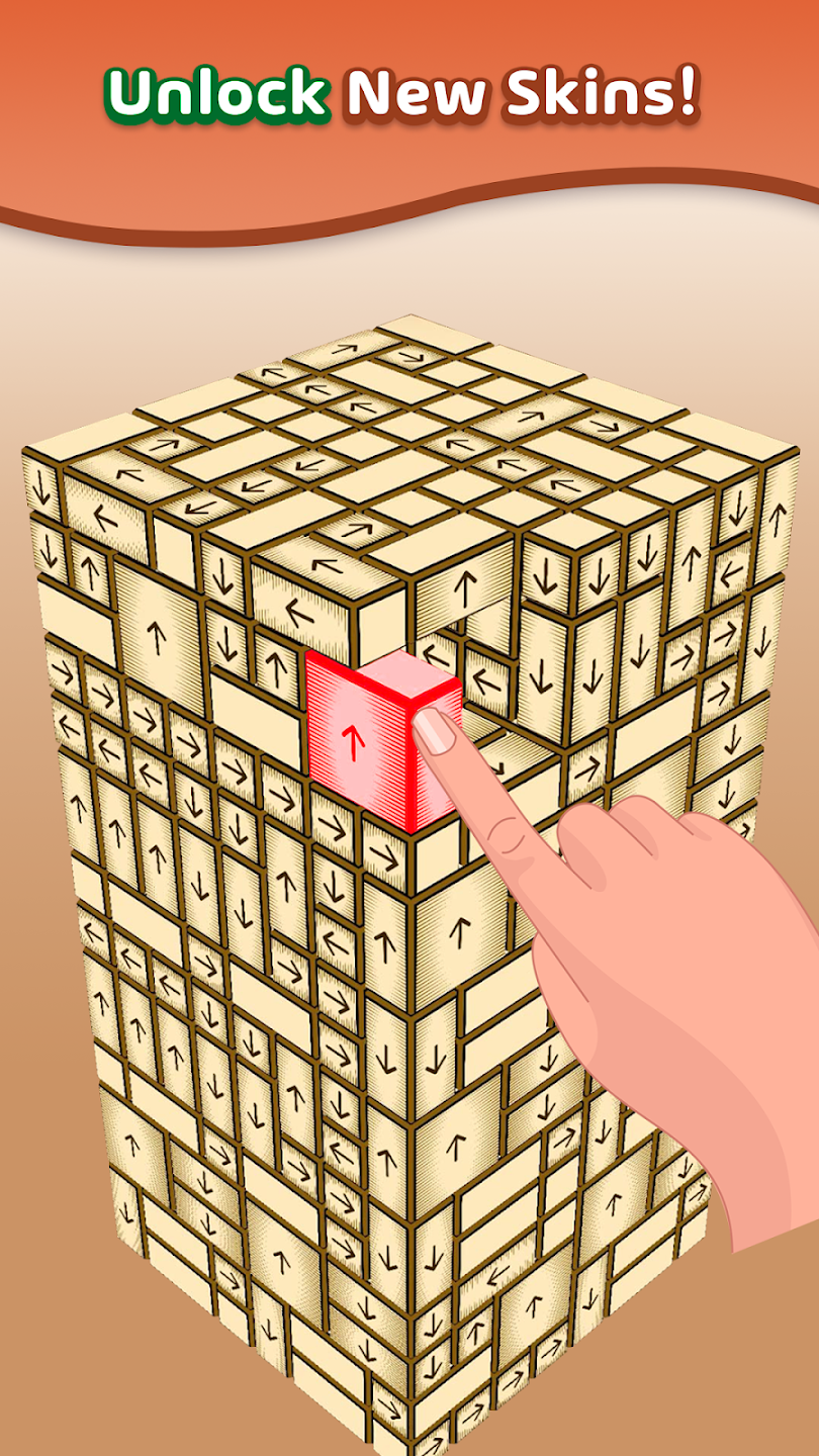 Unlock all of the blocks by swiping them