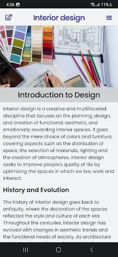 Interior Design Course Screen 2