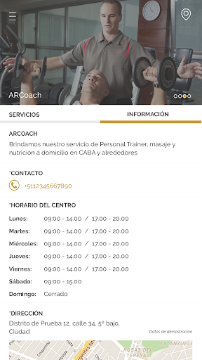 Android application ARCoach screenshort
