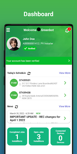 Android application Greenbot Installers SPV screenshort