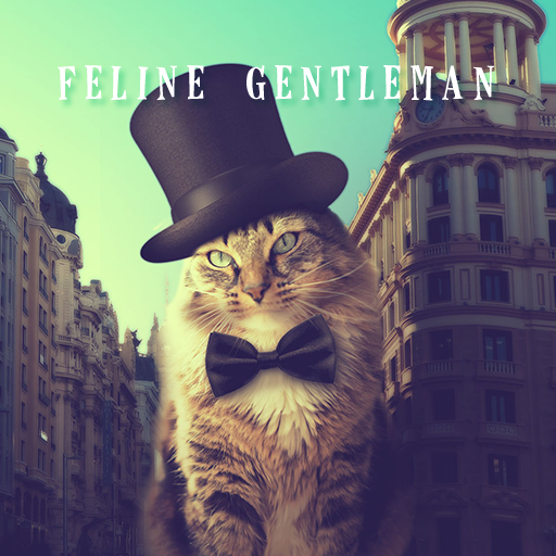 Cat Theme-Feline Gentleman- logo