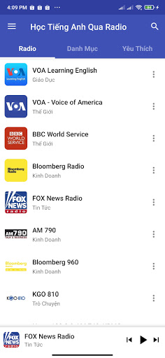 Android application Học Tiếng Anh Qua Radio screenshort