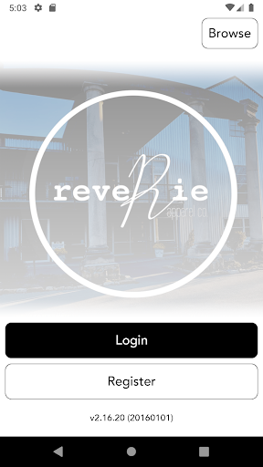 Android application Reverie Apparel Co. screenshort