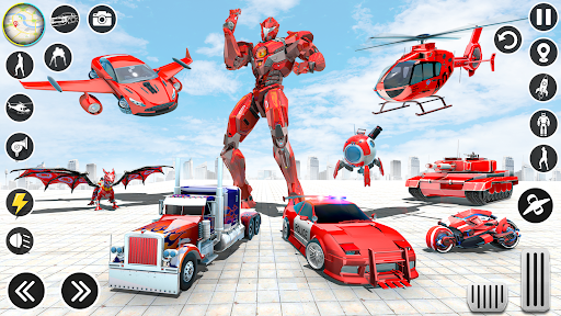 Police Flying Car Robot Game Screen 2