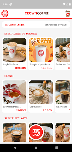 Android application Crown Coffee screenshort