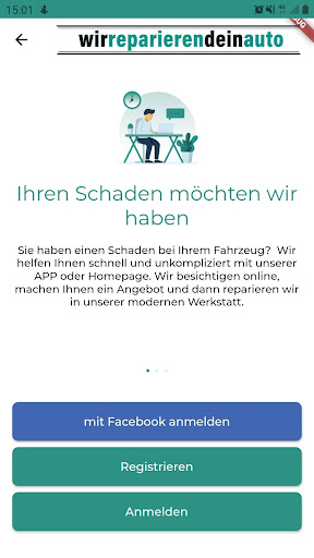 Android application wirreparierendeinauto screenshort