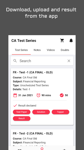 CA Test Series - An Online Tes Screen 3