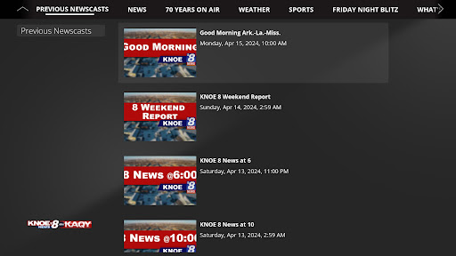 Screenshot of KNOE News