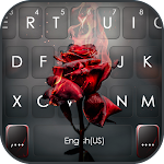 Cover Image of Download Burning Rose Keyboard Backgrou  APK