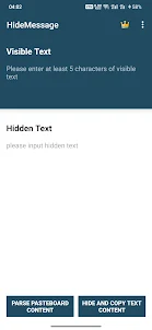 Hide Message : Geheimer Text