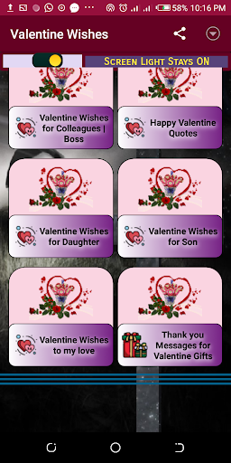 Valentine Day Wishes Screen 2