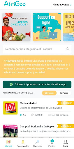 Android application AfriGoo Partner screenshort