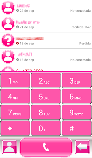 THEME PINK GLASS FOR EXDIALER Screenshot 1 - AppWisp.com