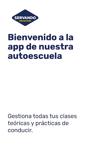 Android application Servando Autoescuela screenshort