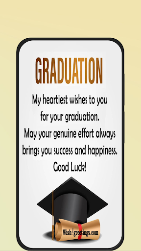 Android application graduation wishes screenshort