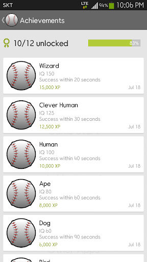 IQ Baseball - Number Puzzle 5