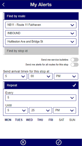 SRTA Bustracker Screen 3