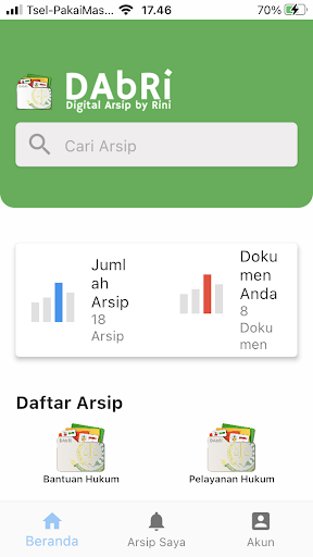 Android application DAbRi screenshort