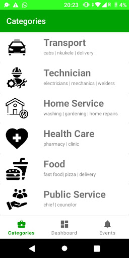 Mpharane Bizz App Screen 2
