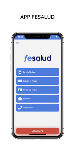 Android application Fesalud Movil screenshort