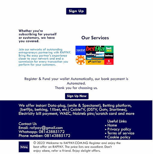 Android application Rafpay screenshort