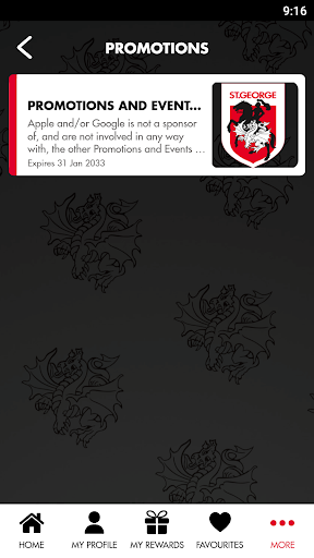 St. George Rewards Screen 2