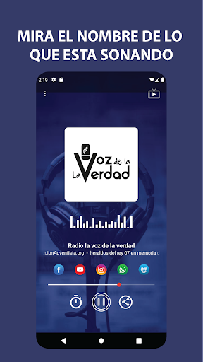 Android application Radio la voz de la verdad screenshort