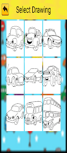 Coloring Sponge Cartoon Cars