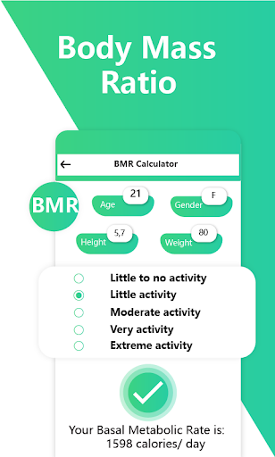 BMI, BMR and Fat Calculator - Ideal Weight Counter