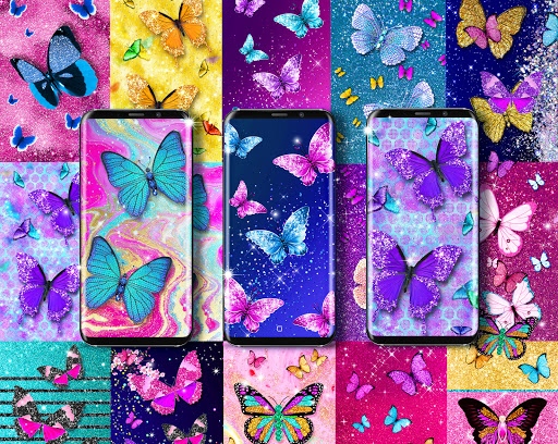 Android application Glitter butterfly wallpapers screenshort