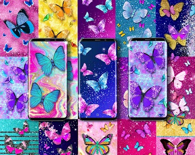 Glitter butterfly wallpapers 1