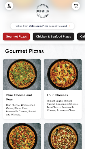 Android application Colosseum Pizza screenshort