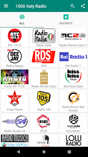 Android application 1000 Italy Radio screenshort