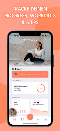 namique : Women’s Fitness App Screen 2