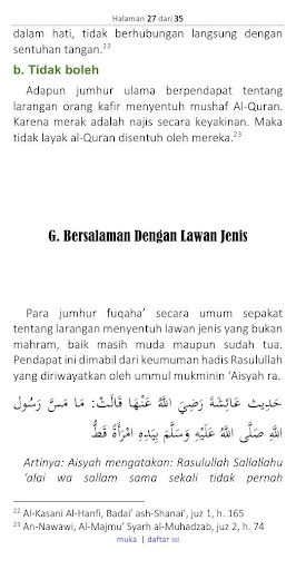 Hukum Sentuhan Dalam Fiqih