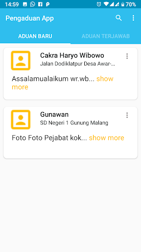 Pengaduan App Screen 3