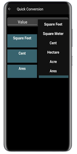 Land Unit Calculator Screen 2