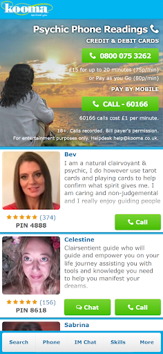 Psychic Readings by Kooma Screen 3