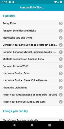 Android application Tips for Amazon Echo screenshort