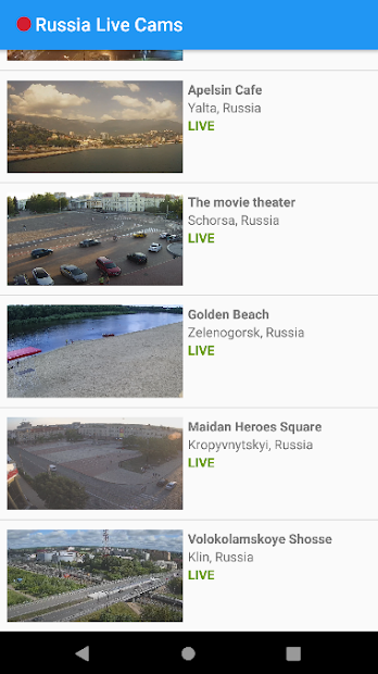 Screenshot 2 Russia Live Cams android