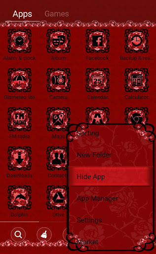 Red Gothic Cross Go Launcher t Screen 3