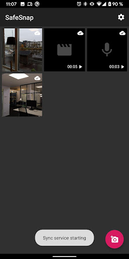 Android application Safesnap screenshort