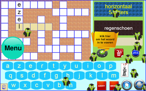 Android application Kruiswoordraadsels voor kids screenshort