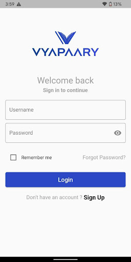 Android application Vyapaary screenshort