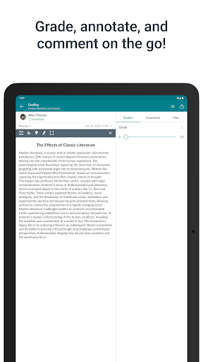 Screenshot of Canvas Teacher