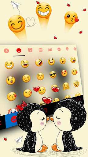 Love Kiss Penguin Keyboard The Screen 3