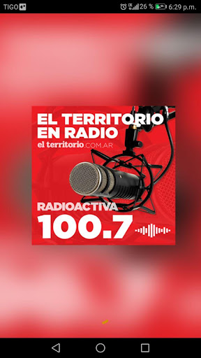 Android application Radioactiva 100.7 screenshort