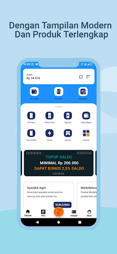 Android application Agen Pulsa Borneo screenshort