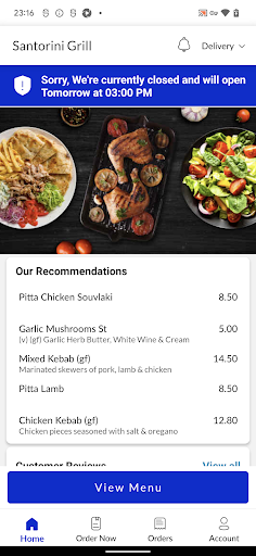 Santorini Grill Screen 2